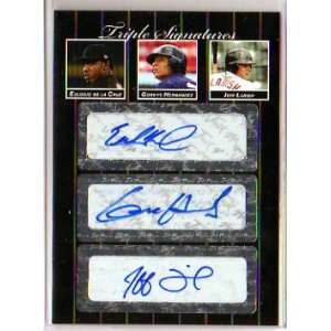   Hernandez Jeff Larish Triple Auto Autograph 1/3