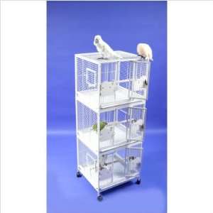  Cage Co. 2422 3 Small Triple Stack Bird Cage Color: Blue: Pet Supplies