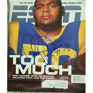   Orlando Pace autographed St. Louis Rams ESPN Magazine: Everything Else
