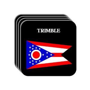  US State Flag   TRIMBLE, Ohio (OH) Set of 4 Mini Mousepad 