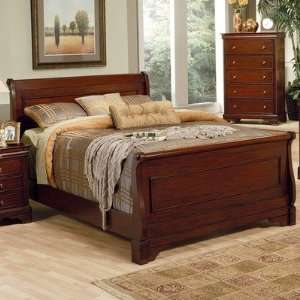  Kearny Bed in Deep Mahogany Stain Size: Queen: Furniture 