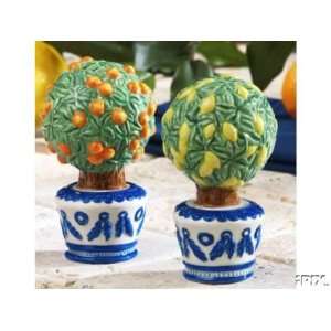 Topiary Orange and Lemon Tree Salt and Pepper Shaker  