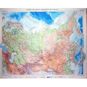    Colour Map 1959 Soviet Socialist Republics Mongolia