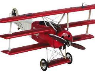 Red Barons WWI Fokker Triplane Airplane Wood Model 15  