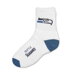   : Seattle Seahawks Youth Blue NFL Logo/Name Socks: Sports & Outdoors