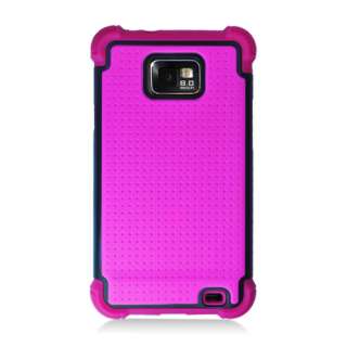 For Samsung Galaxy S II AT&T/SGH i777/Attain Silicone/Hard Case Pink 