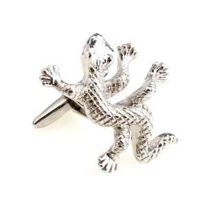  Silver Gecko Lizard Cufflinks Cuff Links Jewelry