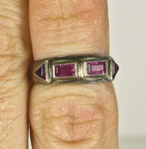 1800s Old English Estate 14k Gold/925 .40ctw Natural Unheated Ruby 