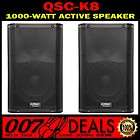 X2 QSC K8 PRO CLUB AUDIO DJ BAND 1000 WATT ACTIVE 2 WAY