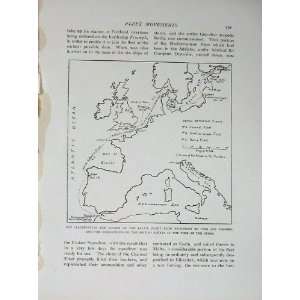  Russo Japanese War Map Baltic Fleet Kronstadt Tangier 