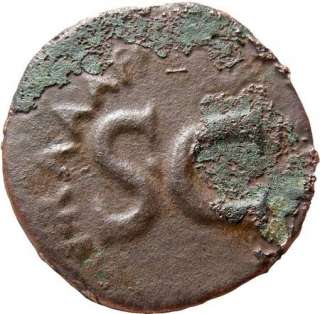  ancient roman coin augustus ae as senatorial coinage obverse caesar 