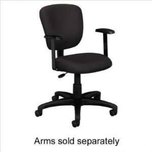  Basic Task Chair, VL615 Series, Armless, Black Fabric 