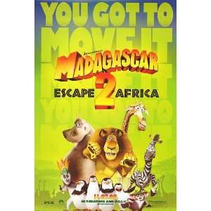  Madagascar Escape 2 Africa Movie Poster Double Sided 