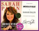 Sarah Palin Signed America by Heart First Edition COA