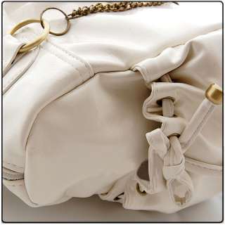Ladys Large capacity handbags Ruffled bag Patent leather Shoulder bag 