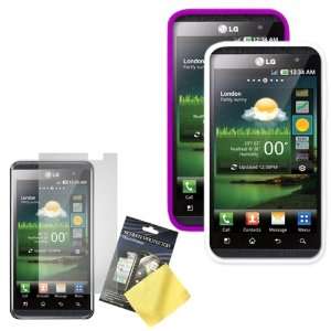 Cbus Wireless Two Silicone Skins / Cases / Covers (Purple, White), LCD 