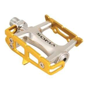  Soma Hellyer 9/16 Gold Track Pedal: Sports & Outdoors