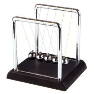  Newtons Cradle   4 inch, Plastic Base, Black Toys 