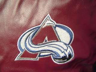 NEW! Colorado Avalanche Faux Leather Zip up NHL Jacket  