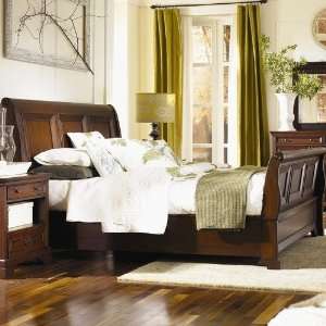  Ridgemont Sleigh Bed Footboard in Distressed Brown   Queen 