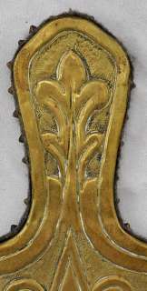   Fire Place Bellow Embossed Brass w/Wood Traditional 1800s  