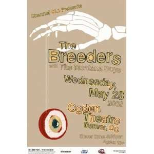  Breeders Denver 2008 Original Concert Poster MINT