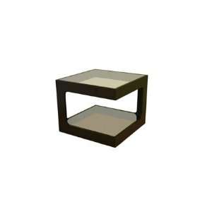  Wholesale Interiors Clara Glass Square Side Table: Home 