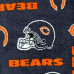   Bears Navy FLEECE Fabric (By the Yard):  Sports & Outdoors