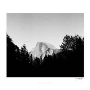   : Half Dome In Trees   Poster by Tucker Smith (28x24): Home & Kitchen