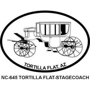Tortilla Flat Stagecoach Oval Bumper Sticker