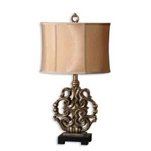 Uttermost Levada Table Lamp in Antiqued Silver Champagne 