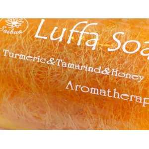  Hand Made Luffa Magic Soap     Natural Turmeric Tamarind 