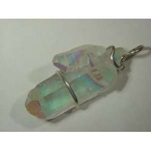  Sterling Silver Wire Wrapped Angel Aura Crystal Cluster 