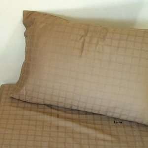   CHEQUER 400 Thread Count Bed Sheet Set Queen (Linen): Home & Kitchen