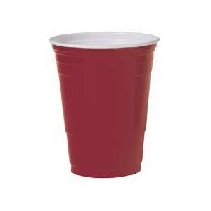  Party Cups, Plastic, 16 oz., 50/BG, Red, Sold as 1 bag 