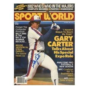   Gary Carter Autographed Copy of Sport World 10/82
