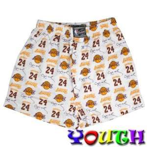  Los Angeles Lakers Kobe Bryant Youth Boxers (White 