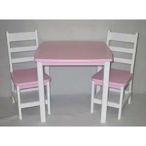  Lipper International Childs Table And Two Chairs With 