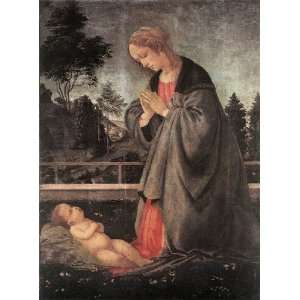  8 x 6 Mounted Print Lippi Filippino Adoration of the 