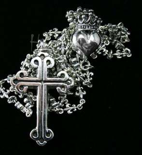 King Queen Baby Studio Rosary fleur Cross Crowned Heart  