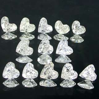 92cw Untreated White Heart Shapes Natural Loose Diamonds Lot  