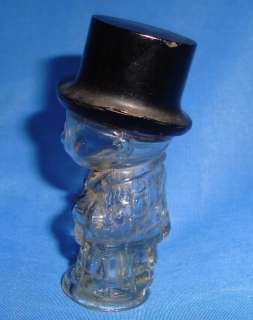 Old Vintage Glass Bottle Shape of a Man from England 1950 Very Rare 