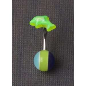  Acrylic Dolphin Belly Button Ring Jewelry