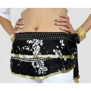   Belly Dance Hip Scarf, Shining Scale Style