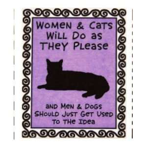 Enesco Our Name Is Mud by Lorrie Veasey Women Cat Magnet, 1/4 Inch 