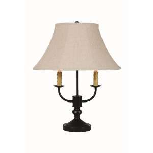  Two Arm Berea Table Lamp with Tan Oval Shade