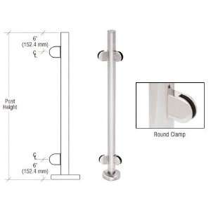 Polished Stainless 42 Steel Round Glass Clamp 135 Degree Center Post 