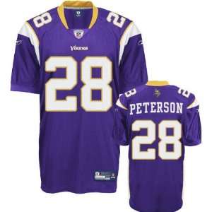  Adrian Peterson Jersey: Reebok Authentic Purple #28 