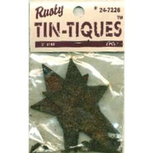  Rusty Tin Tiques Tin Cut Outs Star 3 2/Pkg   639279 