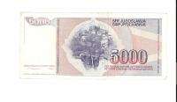 YUGOSLAVIA 5000 DINAR DINARA 1985 BANKNOTE NOTE SEE  
